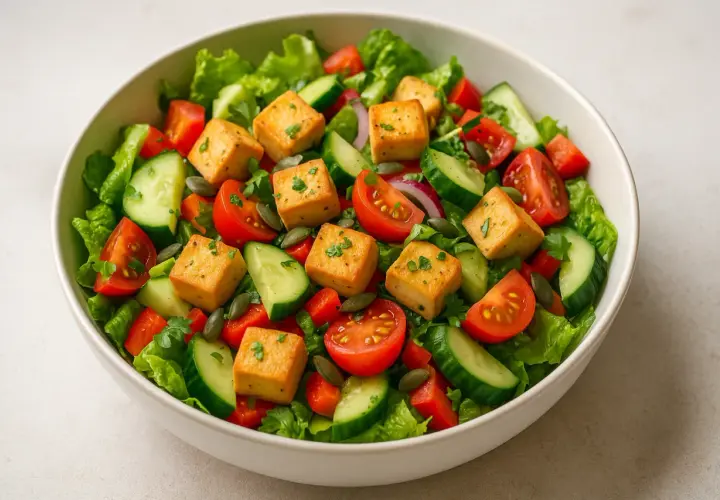 Jak przygotować tofu do sałatki, aby było pyszne i chrupiące