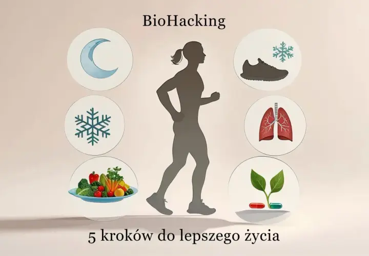 Biohacking: sen, zimno, ruch, odżywianie, suplementy. 5 kroków do lepszego życia.
