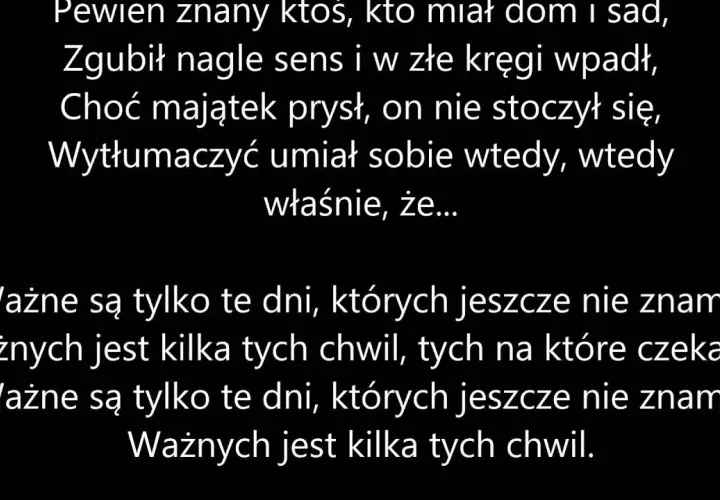 Tekst piosenki dni których nie znamy – emocje i refleksje Marka Grechuty