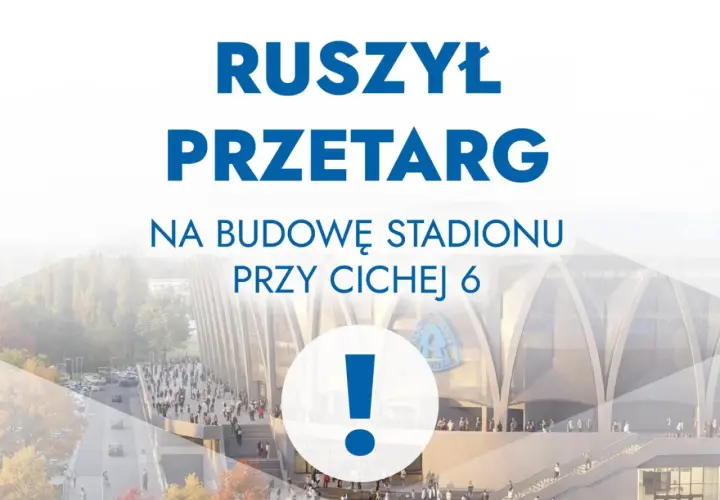 Ruszył przetarg na budowę nowego stadionu Ruchu Chorzów przy Cichej 6. Wizualizacja nowoczesnego obiektu.