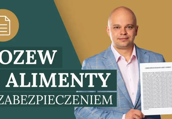 Mężczyzna prezentuje dokument "Pozew o alimenty z zabezpieczeniem". Dowiedz się, ile kosztuje napisanie pozwu o alimenty.