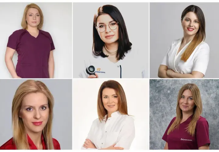 Sześć portretów lekarek i specjalistek medycyny estetycznej.