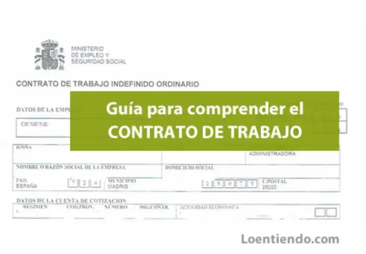 Guía para comprender el contrato de trabajo, un documento oficial del Ministerio de Empleo y Seguridad Social donde se firma un contrato de trabajo.
