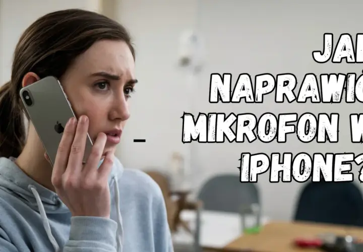 Zmartwiona kobieta rozmawia przez iPhone'a, szukając odpowiedzi, jak włączyć mikrofon w telefonie, gdy ten przestaje działać.