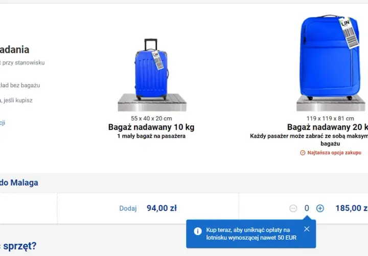 Czy można przewozić jedzenie w bagażu podręcznym Ryanair? Oto zasady
