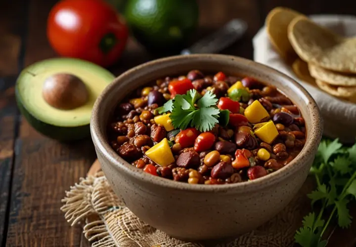 Chili con carne z soczewicą: Wegańska wersja klasycznego dania