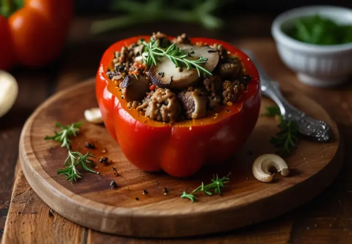 Keto papryka faszerowana: przepis na niskowęglowodanowy posiłek