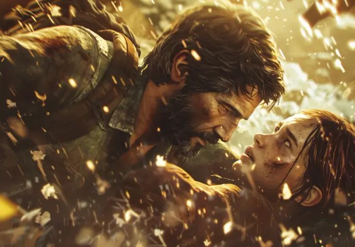 The Last of Us - plakat z bohaterami kultowej gry