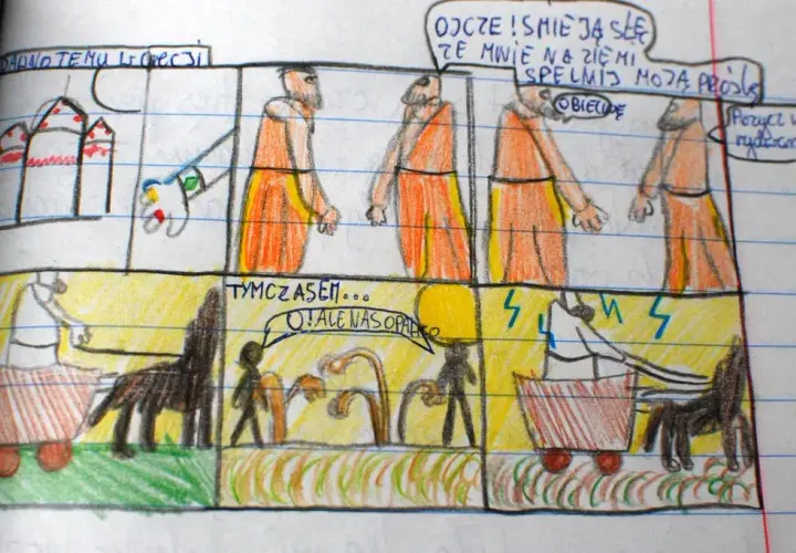 Mit o Heliosie i Faetonie komiks - dramatyczna opowieść o ambicjach