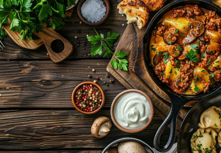 Pierogi z mięsem mielonym i pieczarkami lub warzywami - przepis