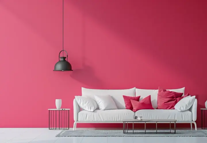 Neonowy róż we wnętrzach: Jak stosować energetyczny kolor?