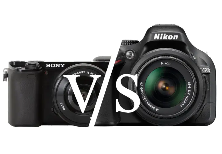 Sony vs Nikon aparatów, lustrzanka i bezlusterkowiec.
