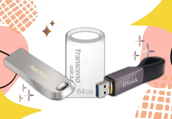 Trzy pendrive'y: SanDisk, Transcend 64GB USB 3.0 i iDiskk. Jaki pendrive do Windows 10? Wybierz najlepszy!