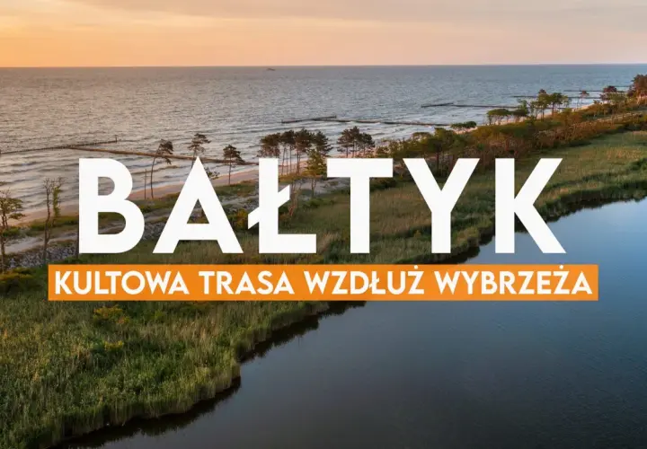 Zachód słońca nad Bałtykiem. Wyobraź sobie przejażdżkę rowerem wzdłuż wybrzeża, czując bryzę i podziwiając krajobraz.