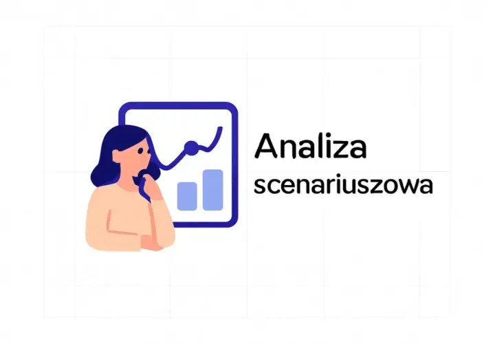 Kobieta analizuje wykresy, przygotowując analizę scenariuszową.