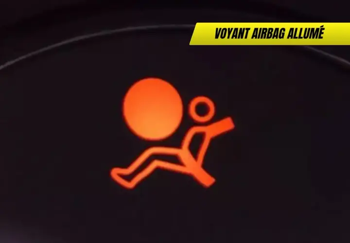 Voyant airbag allumé sur le tableau de bord. Le système de sécurité pourrait ne pas fonctionner.