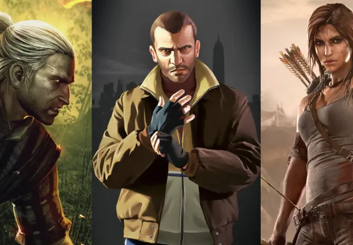 Geralt, Niko Bellic i Lara Croft – bohaterowie kultowych gier z kulkami, gotowi na nowe przygody.