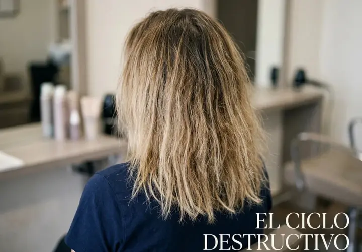 Cabello dañado y seco, buscando soluciones para el pelo quemado.