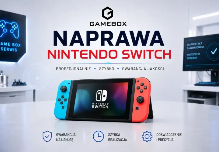 Profesjonalna naprawa Nintendo Switch. Szybkie kasowanie inspekcji i gwarancja jakości. Doświadczenie i precyzja.