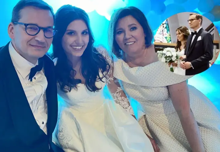 Radość na ślubie córki Morawieckiego. Premier z żoną i panną młodą w białych sukniach.