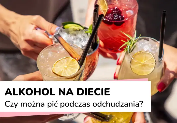 Różowe i żółte drinki z owocami i lodem. Czy alkohol a odchudzanie to dobry pomysł?