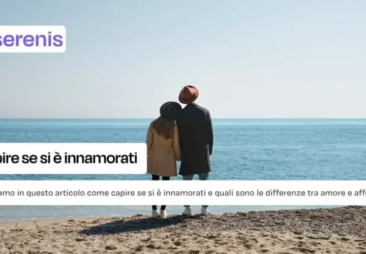 Coppia sulla spiaggia, esplorando i sintomi innamoramento maschile e le differenze tra amore e affetto.