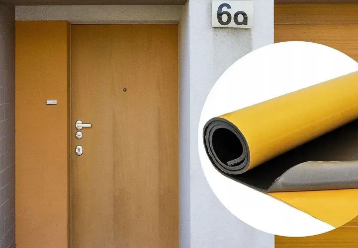 Rolka materiału samoprzylepnego, idealna, by dowiedzieć się, czym ocieplić drzwi. Zapewni ciepło i ciszę.