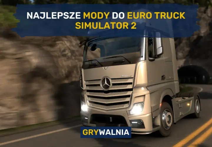Ciężarówka Mercedes-Benz Actros na krętej drodze, najlepsze mody do ETS2.