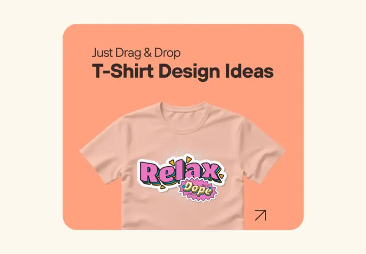 Idées de design de t-shirt : un t-shirt rose pâle avec le mot "Relax" en gros caractères roses et "Dope" en plus petit, style pop art.