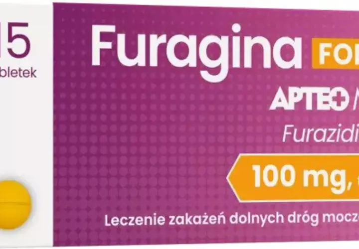 Furagina Forte 100 mg, 15 tabletek. Leczenie zakażeń dolnych dróg moczowych. Sprawdź furagina cena.