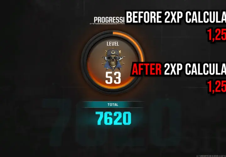 Poziom 53, 1250 XP przed i po 2XP. Jak wbić lvl Steam?