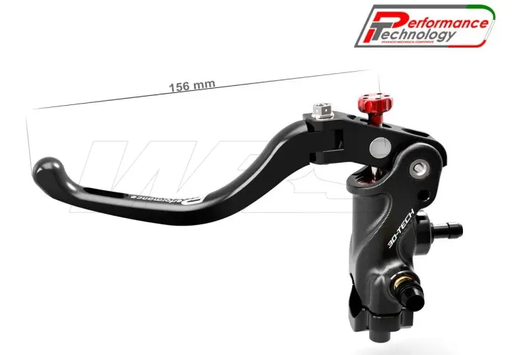 Pompa frizione rotta sintomi: leva nera con serbatoio, regolazione rossa, misura 156 mm.