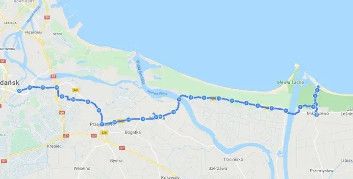 Ile km z Gdańska do Krynicy Morskiej? Sprawdź najkrótszą trasę