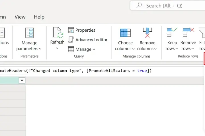 Interfaccia di Power Query con opzione "Dividi colonna per delimitatore" selezionata, utile per organizzare testo in colonne Excel.