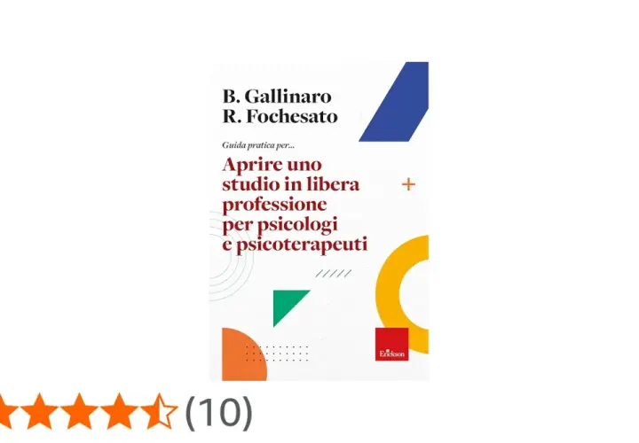 Guida pratica per aprire uno studio di psicoterapia. Copertina libro con titolo e autori.