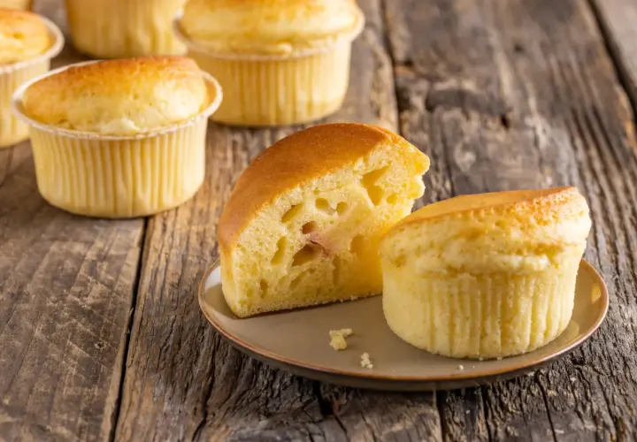 Muffin in friggitrice ad aria morbidissimi, con un interno soffice e dorato. Perfetti per una colazione o merenda golosa.