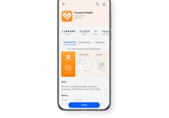Ekran aplikacji Huawei Health, idealnej jako jaka aplikacja do zegarka Huawei. Monitoruje zdrowie i aktywność.