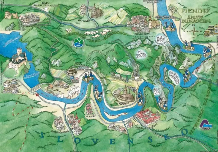 Dunajec w Pieninach: Przewodnik po atrakcjach. Spływ, szlaki, zamki