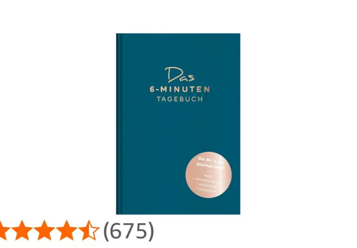Das 6-Minuten-Tagebuch von Dominik Spenst, ein Journal für mehr Selbstbewusstsein, Lebensfreude und Gelassenheit.