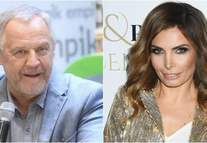 Mężczyzna z mikrofonem i kobieta w błyszczącej marynarce. Czy zastanawiasz się, ile zarabia aktor miesięcznie?