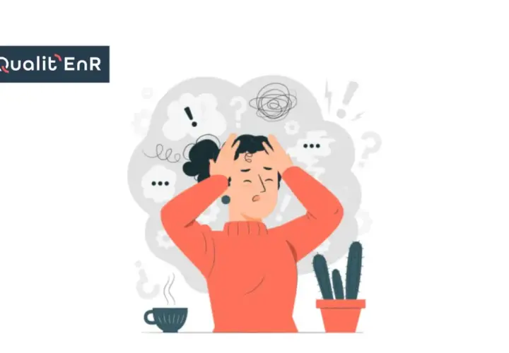 Une personne stressée par la complexité de la transition énergétique immobilière.