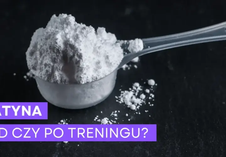 Miarka z białym proszkiem, prawdopodobnie kreatyna. Czy przyjmować ją przed czy po treningu?
