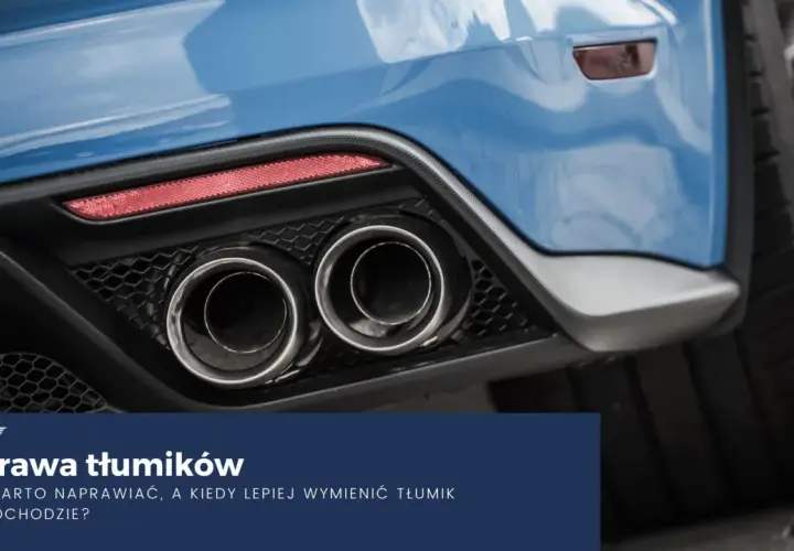Błękitny zderzak z podwójnymi końcówkami wydechu. Czas na wymianę układu wydechowego?