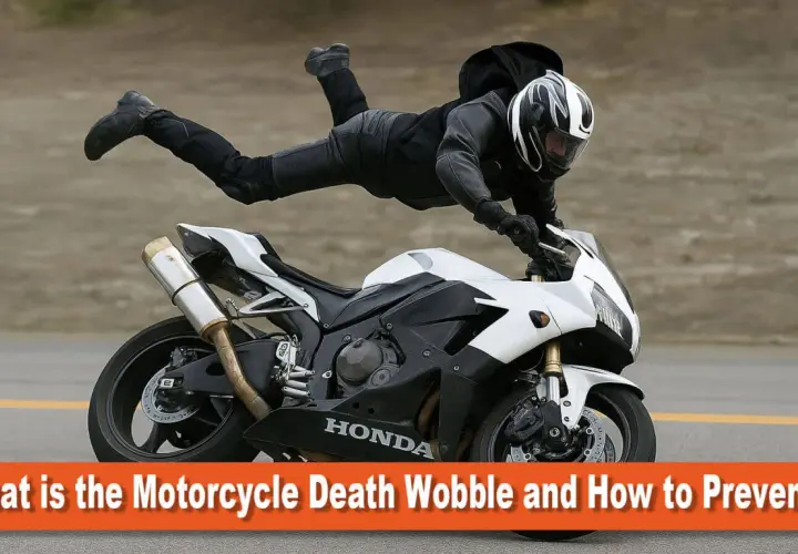 Motociclista pierde el control de su moto, sufriendo un violento "death wobble".