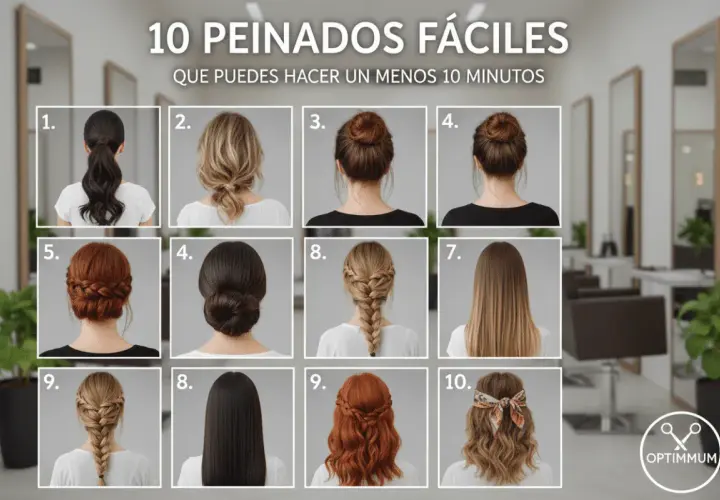Diez peinados fáciles para hacer en menos de 10 minutos: coleta, moño bajo, moños altos, trenzas y más.