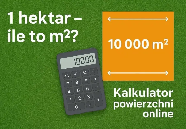 Kalkulator powierzchni online pokazuje, że 1 hektar to 10 000 m². Ta prosta relacja ułatwia zrozumienie wielkości.