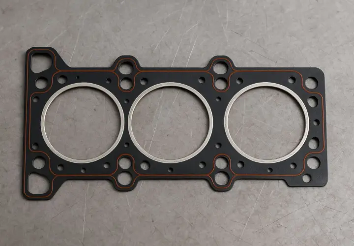 Guarnizione testata motore a 3 cilindri, nuova e pronta per il montaggio. Rifare testata motore conviene per prestazioni ottimali.
