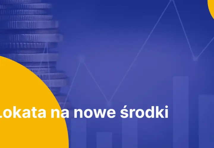 Jak obejść lokatę na nowe środki? Grafika z monetami i wykresem sugeruje analizę finansową.