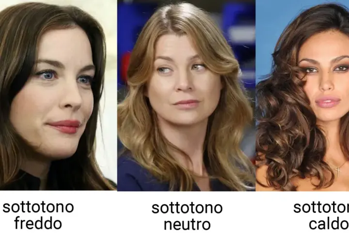 Tre donne con diverse tonalità di pelle: fredda, neutra e calda.