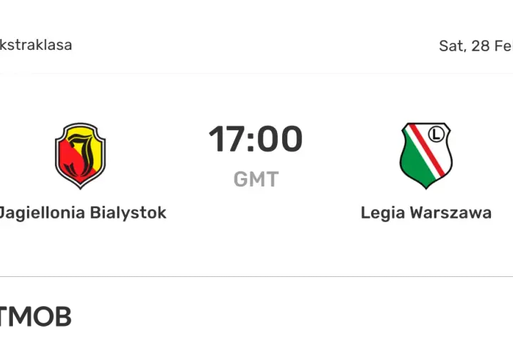 Jagiellonia vs Legia: Statystyki H2H. Kto ma przewagę?